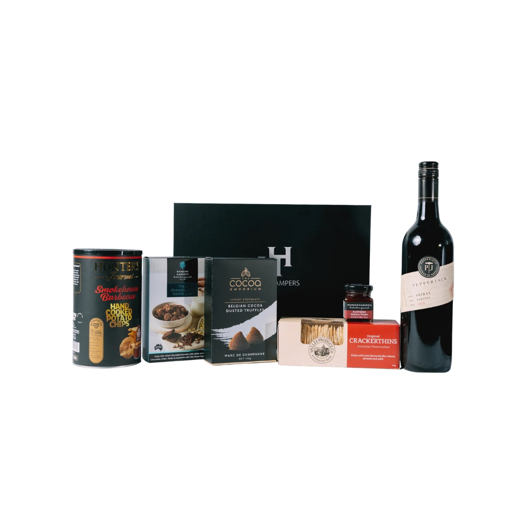 Chocolate, Cracker and Red wine