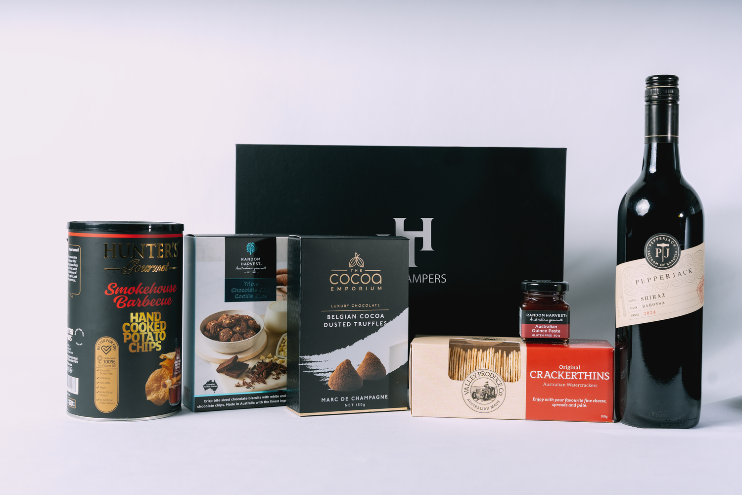 Chocolate, Cracker and Red wine