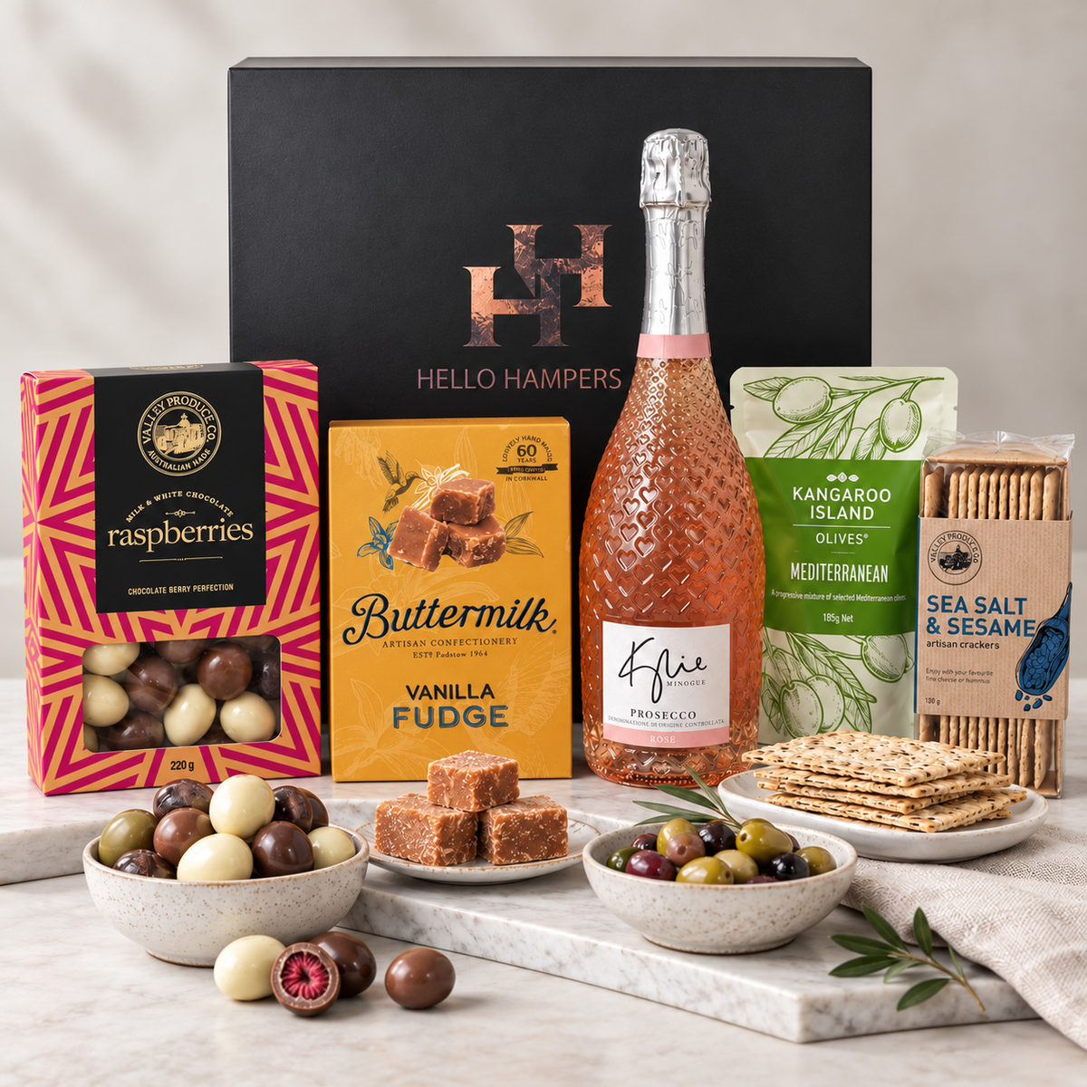 Kylie Minogue Prosecco Rosé Christmas Gift Hamper